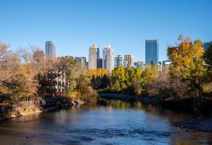 Calgary skyline from elbow river