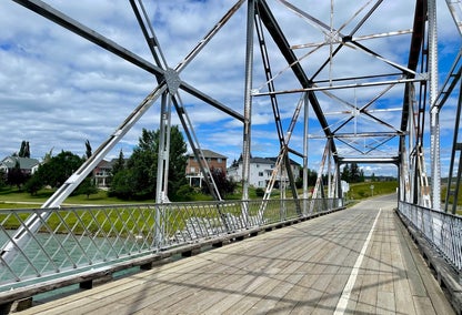 view from bridge in Cochrane, Alberta